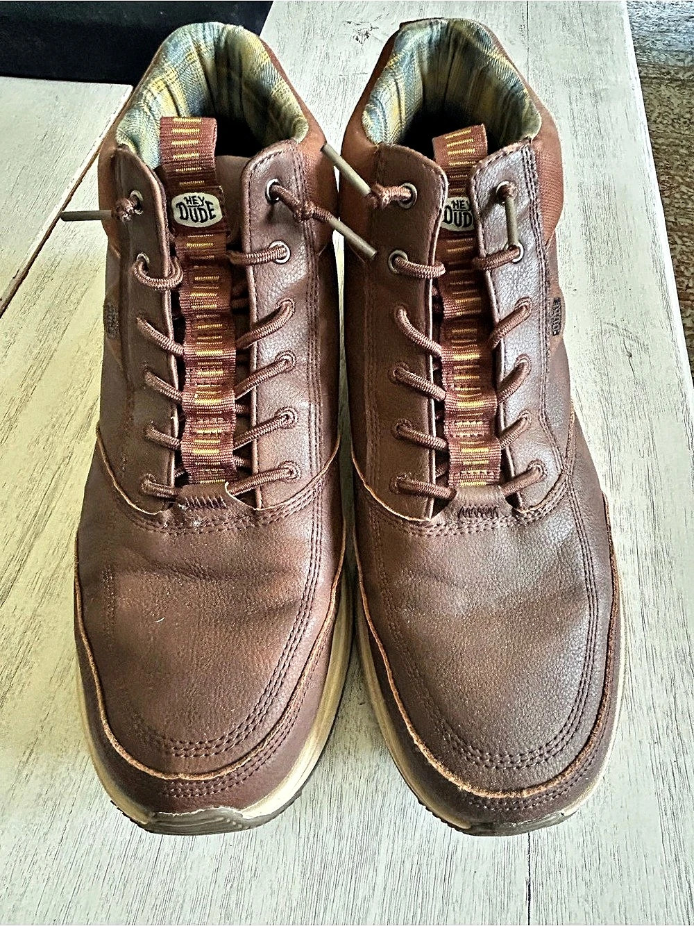 HEYDUDE Tahoe Classic Brown Men’s Size 12 Mid Top Shoes 42059-255